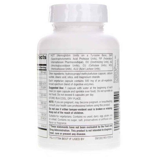 Essential Enzymes 500 Mg Vegetarian, SNN
